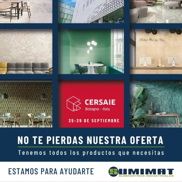📣 TENEMOS LAS MEJORES OFERTAS para CERSAIE 2023
Tenemos todo lo que necesitas!
👉🏻Descárgate nuestro catálogo aquí ➡ https://bit.ly/3y9DlG4
Y solicítanos presupuesto!
📞Llámanos al 964 10 09 02 o 📩 escríbenos un mail sumimat@sumimat.com
¡Estamos para ayudarte!
#cersaie2023 #sumimat #suministrosindustriales