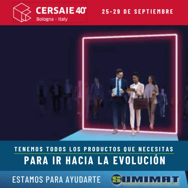 📣 CAMINA HACIA LA EVOLUCIÓN, camina hacia CERSAIE 2023
TENEMOS TODO LO QUE NECESITAS
 👉🏻Descárgate nuestro catálogo aquí ➡️ https://bit.ly/3y9DlG4
Y solicítanos presupuesto!
👍🏻Anticípate!
📞Llámanos al 964 10 09 02 o 📩 escríbenos un mail sumimat@sumimat.com
¡Estamos para ayudarte!
#cersaie2023 #sumimat #suministrosindustriales