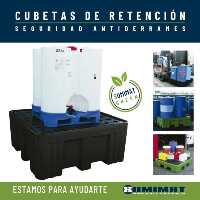 ♻️ Desde SUMIMAT ayudamos a proteger el medio ambiente con las CUBETAS de retención de Polietileno Reciclado y Reciclable 100% que evitará  vertidos innecesarios. 
➡️Consulta las opciones que más se adaptan las necesidades de tu empresa 
📞 964 10 09 02 📩 sumimat@sumimat.com
¡Estamos para ayudarte!